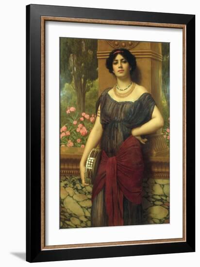 The Tambourine Girl, 1909-John William Godward-Framed Giclee Print