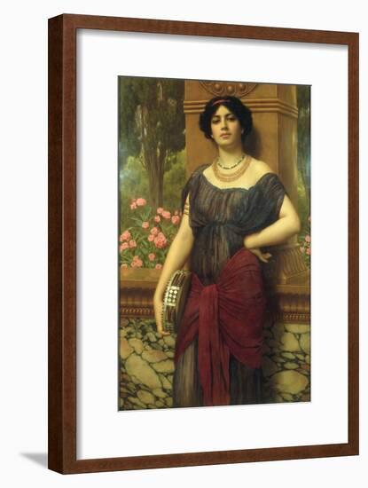 The Tambourine Girl, 1909-John William Godward-Framed Giclee Print