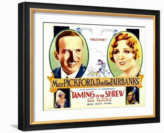 The Taming of the Shrew, Douglas Fairbanks, Mary Pickford, Mary Pickford, Douglas Fairbanks, 1929-null-Framed Photo