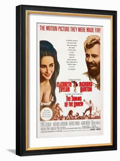 The Taming of the Shrew, from Left: Elizabeth Taylor, Richard Burton, 1967-null-Framed Art Print