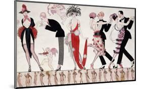 The Tango-Georges Barbier-Mounted Premium Giclee Print