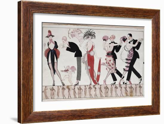 The Tango-Georges Barbier-Framed Giclee Print