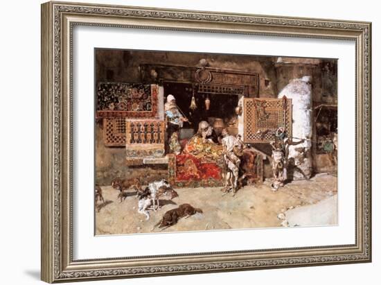 The Tapestry Merchant, 1870-Mariano Fortuny y Marsal-Framed Giclee Print