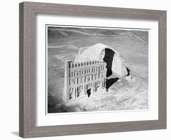 The Taq-I Kisra from the Air, Ctesiphon, Iraq, 1926-null-Framed Giclee Print