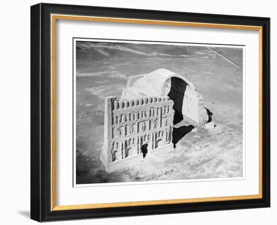 The Taq-I Kisra from the Air, Ctesiphon, Iraq, 1926-null-Framed Giclee Print