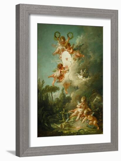 The Target of Love, 1758-Francois Boucher-Framed Giclee Print