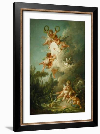 The Target of Love, 1758-Francois Boucher-Framed Giclee Print