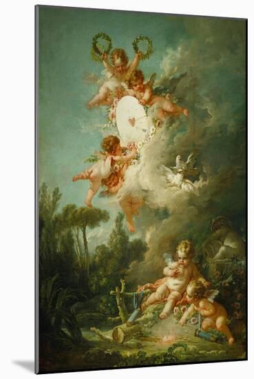The Target of Love, 1758-Francois Boucher-Mounted Giclee Print