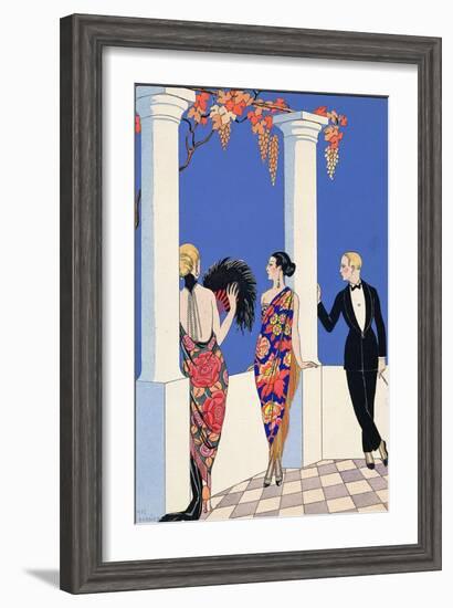 The Taste of Shawls, 1922-Georges Barbier-Framed Giclee Print