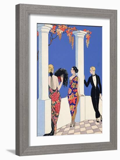 The Taste of Shawls, 1922-Georges Barbier-Framed Giclee Print