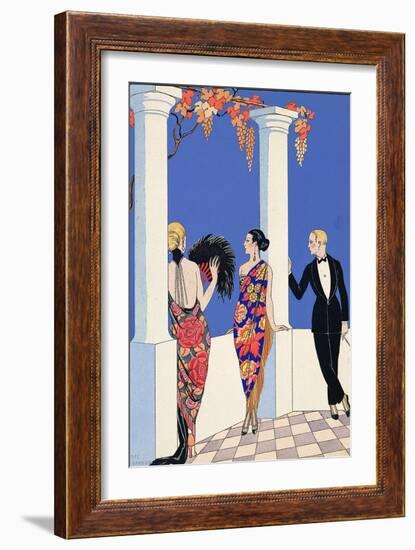 The Taste of Shawls, 1922-Georges Barbier-Framed Giclee Print