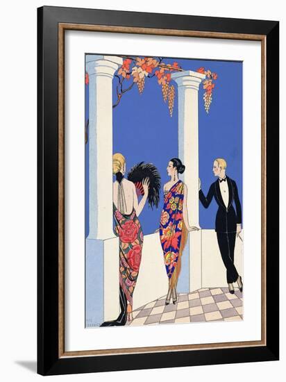 The Taste of Shawls, 1922-Georges Barbier-Framed Giclee Print