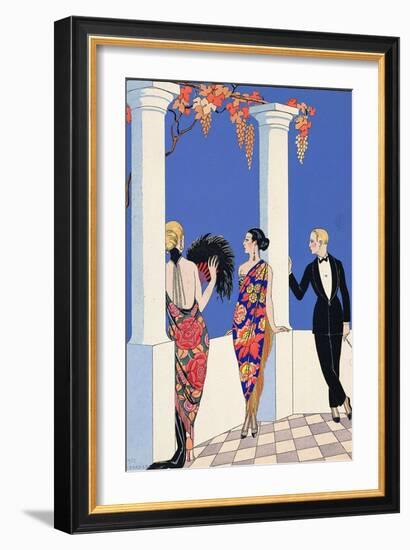 The Taste of Shawls, 1922-Georges Barbier-Framed Giclee Print