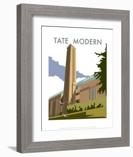 The Tate Modern - Dave Thompson Contemporary Travel Print-Dave Thompson-Framed Art Print