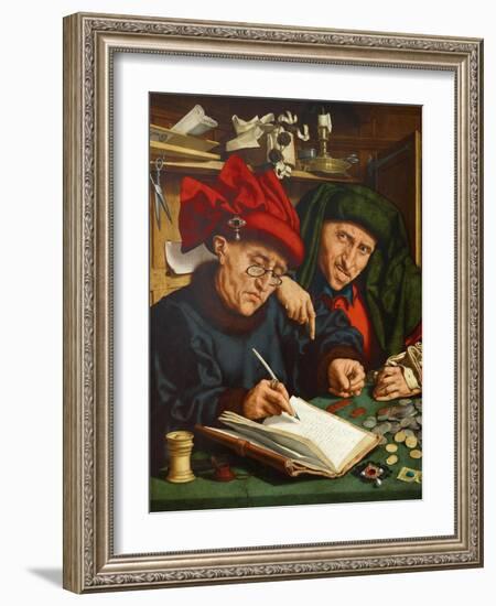 The Tax Collectors, 1520s-Quentin Massys-Framed Giclee Print