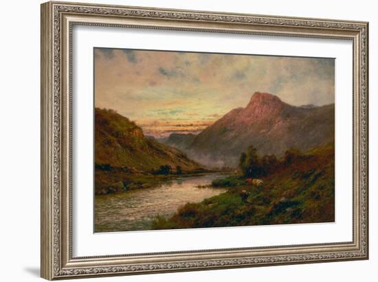 The Tay at Sunset, Dunkeld-Alfred de Breanski-Framed Giclee Print