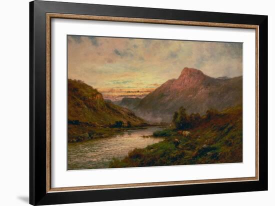 The Tay at Sunset, Dunkeld-Alfred de Breanski-Framed Giclee Print