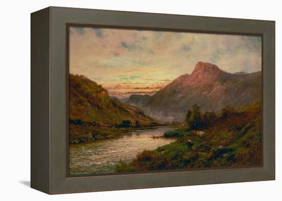 The Tay at Sunset, Dunkeld-Alfred de Breanski-Framed Premier Image Canvas