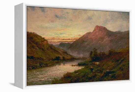 The Tay at Sunset, Dunkeld-Alfred de Breanski-Framed Premier Image Canvas