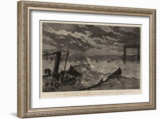 The Tay Bridge Disaster, Visit of the Official Steamer to the Ruins on the Night of the Accident-Joseph Nash-Framed Giclee Print