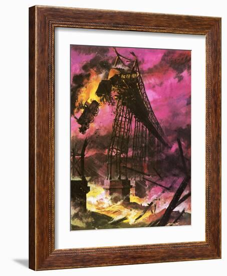 The Tay Bridge Disaster-Andrew Howat-Framed Giclee Print