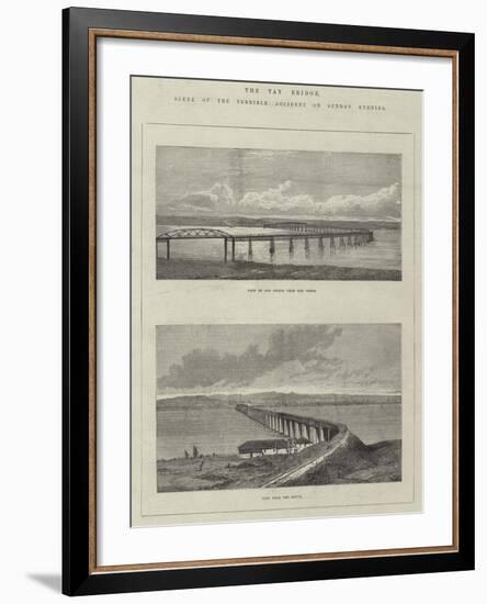 The Tay Bridge, Scene of the Terrible Accident on Sunday Evening-null-Framed Giclee Print