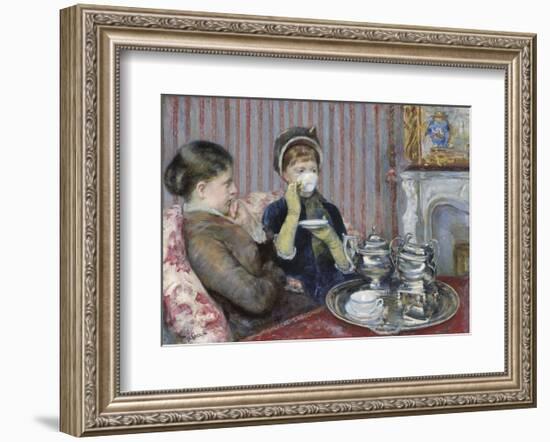 The Tea, about 1880-Mary Cassatt-Framed Art Print