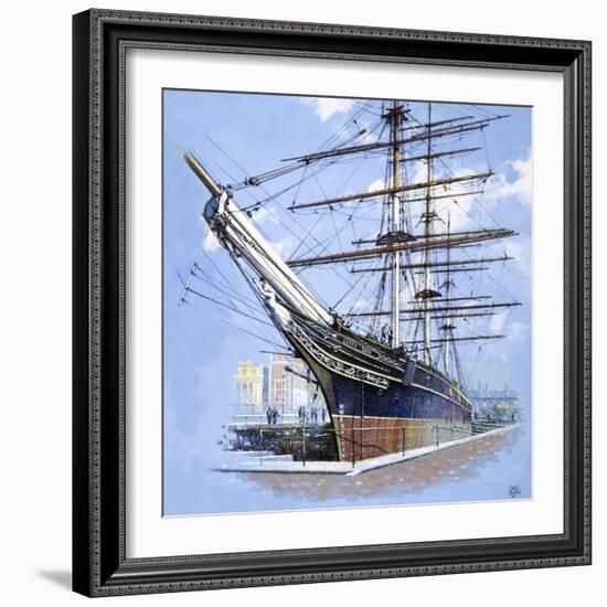 The Tea Clipper Cutty Sark-John S. Smith-Framed Giclee Print