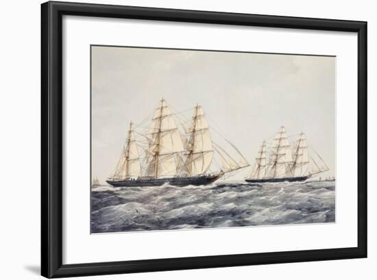 The Tea Clippers Taeping (Left) and Ariel (Right) in the Great Tea Race of 1866-Thomas Goldsworth Dutton-Framed Giclee Print