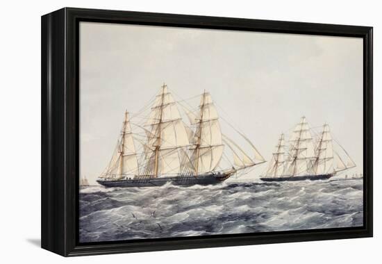 The Tea Clippers Taeping (Left) and Ariel (Right) in the Great Tea Race of 1866-Thomas Goldsworth Dutton-Framed Premier Image Canvas