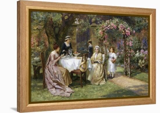 The Tea Party-George Sheridan Knowles-Framed Premier Image Canvas