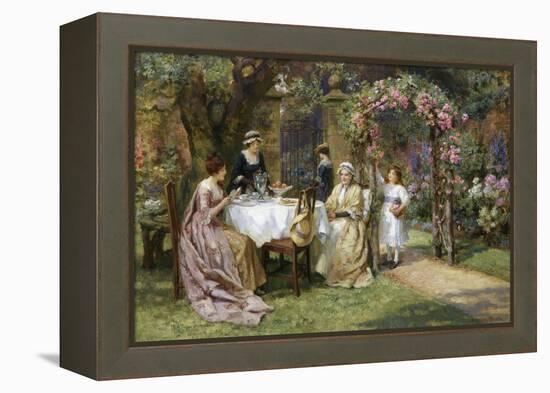 The Tea Party-George Sheridan Knowles-Framed Premier Image Canvas