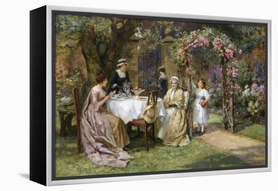 The Tea Party-George Sheridan Knowles-Framed Premier Image Canvas