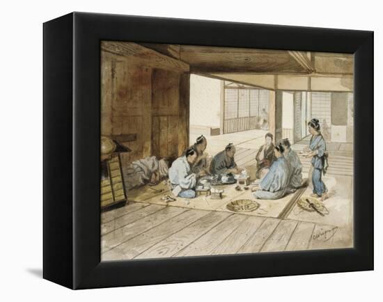 The Tea Party-Charles Wirgman-Framed Premier Image Canvas