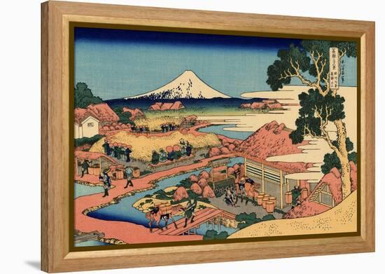 The Tea Plantation of Katakura in the Suruga Province, c.1830-Katsushika Hokusai-Framed Premier Image Canvas