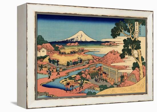 The Tea Plantation of Katakura in the Suruga Province, c.1830-Katsushika Hokusai-Framed Premier Image Canvas