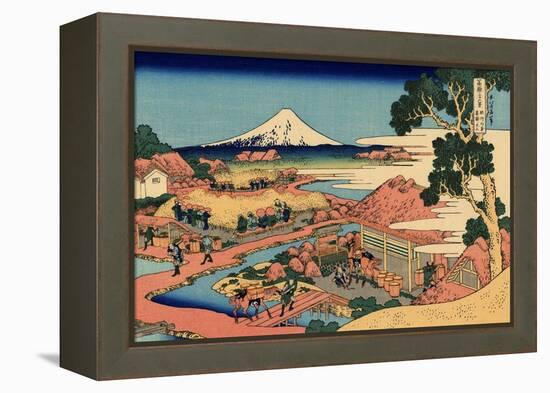 The Tea Plantation of Katakura in the Suruga Province, c.1830-Katsushika Hokusai-Framed Premier Image Canvas