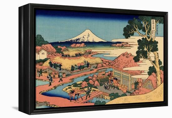 The Tea Plantation of Katakura in the Suruga Province, c.1830-Katsushika Hokusai-Framed Premier Image Canvas