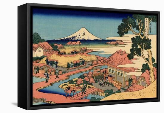 The Tea Plantation of Katakura in the Suruga Province, c.1830-Katsushika Hokusai-Framed Premier Image Canvas