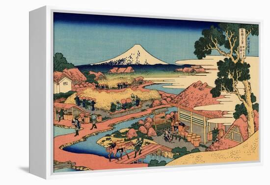 The Tea Plantation of Katakura in the Suruga Province, c.1830-Katsushika Hokusai-Framed Premier Image Canvas