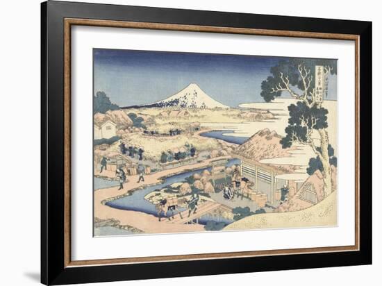 The Tea plantation of Katakura in the Suruga Province, c.1830-Katsushika Hokusai-Framed Giclee Print