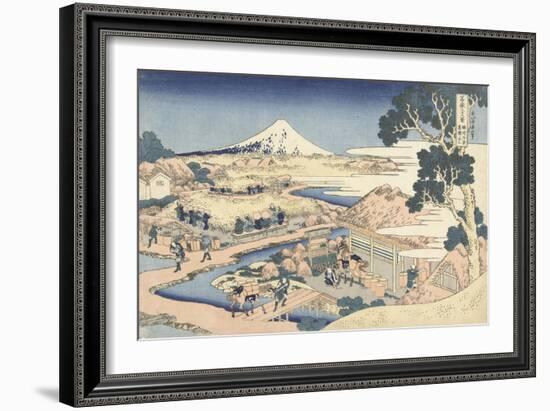 The Tea plantation of Katakura in the Suruga Province, c.1830-Katsushika Hokusai-Framed Giclee Print