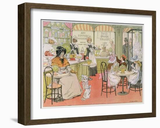 The Tea Shop, from The Book of Shops, 1899-Francis Donkin Bedford-Framed Giclee Print