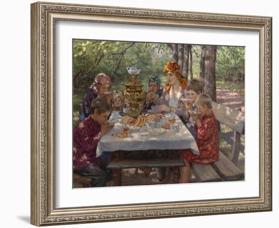 The Teacher's Guests-Nikolai Petrovich Bogdanov-Belsky-Framed Giclee Print