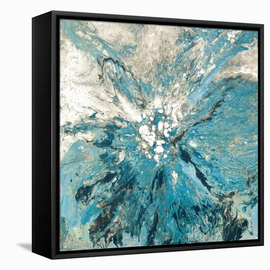 The Teal Sea-M Mercado-Framed Stretched Canvas