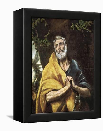 “The Tears of Saint Peter”, c.1594-1604-El Greco-Framed Premier Image Canvas