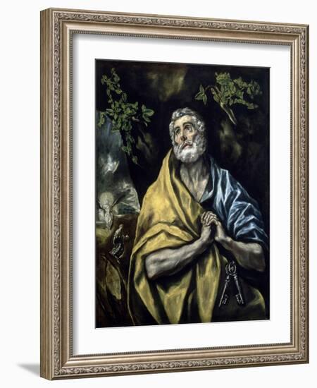 The Tears of St Peter, 1585-15990-El Greco-Framed Giclee Print