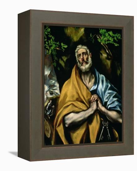 The Tears of St. Peter, Late 1580s-El Greco-Framed Premier Image Canvas