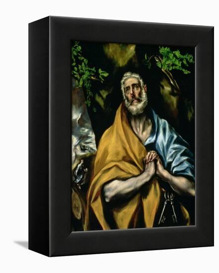 The Tears of St. Peter, Late 1580s-El Greco-Framed Premier Image Canvas