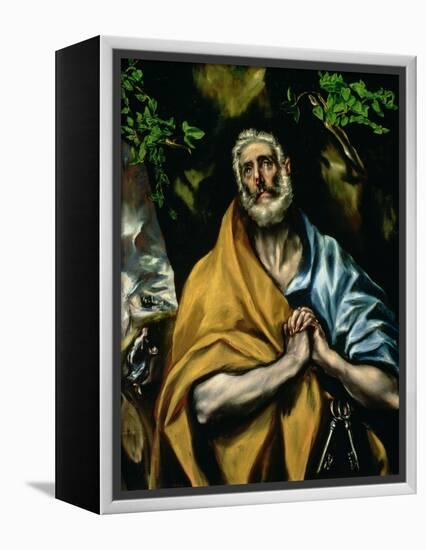 The Tears of St. Peter, Late 1580s-El Greco-Framed Premier Image Canvas